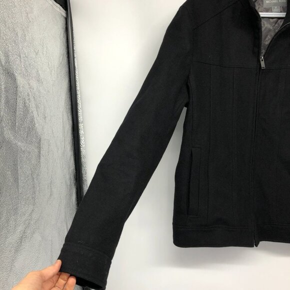 Michael Kors Men's Black Wool blend Insulated Jacket size M - Picture 6 of 15
